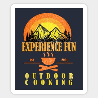 fun experience outdoor cooking - camping, hiking, trekking, outdoor recreation Magnet